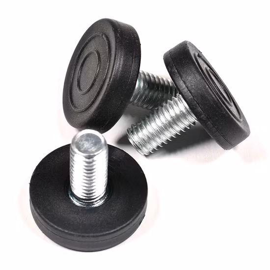 Tête ronde lisse en Nylon et acier au carbone M8X20 8X25, pieds de nivellement plats réglables