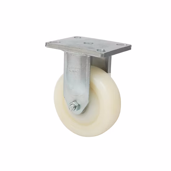 Roulette en caoutchouc bleue blanche de plat de frein de pivot de 100mm 125mm industriel de transport