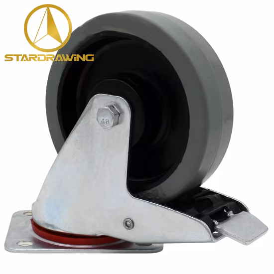 Roulette pivotante industrielle durable de roue personnalisable 80 100 125 200 PP